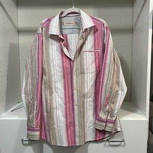 Tommy Bahama Colorful Mens Long Sleeve Button down!
